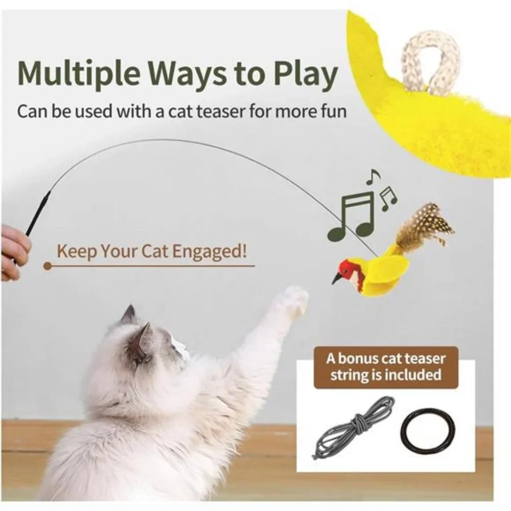 Catnip Cat Toys Boredom Relieve Teeth and Kicking Feather Cat Toys Interactive